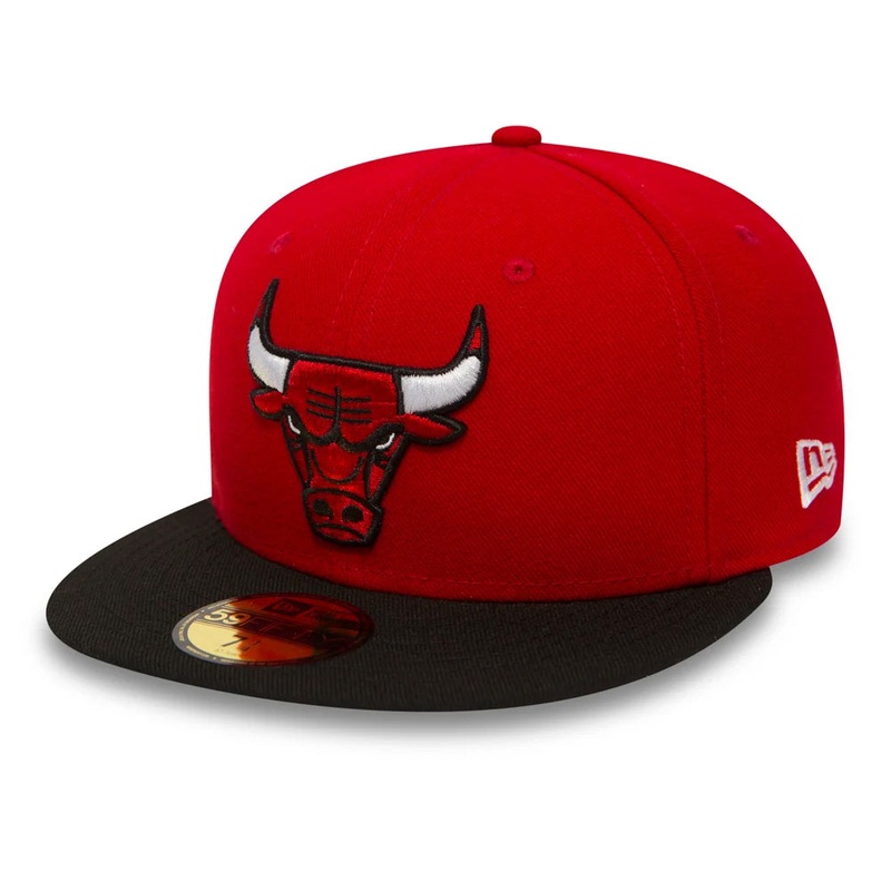 New Era 59FIFTY Chicago Bulls Baseball Cap – NBA Essential – Red-Black 6 3/4