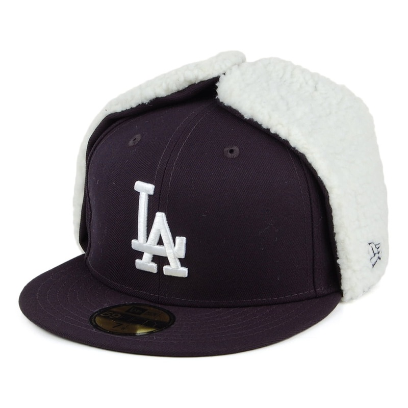 New Era 59FIFTY L.A. Dodgers Earflap Baseball Cap – MLB Dogear – Navy-White 6 7/8