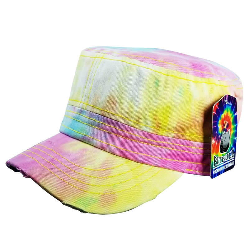 Pit Bull Cambridge PB263 Tie Dye Cadet Army Cap Military Hat Multi