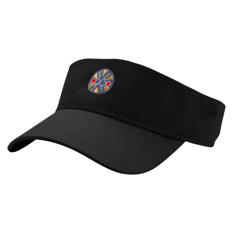 Poker Coin Embroidered Cotton Twill Sun Visor Black One Size