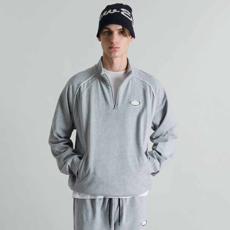 Shoreline Heather Gray Half-Zip Pullover S