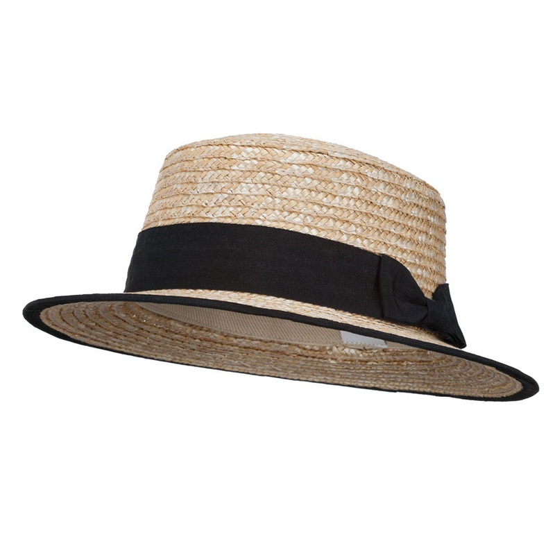 Women’s Boater Pork Pie Fedora Natural One Size