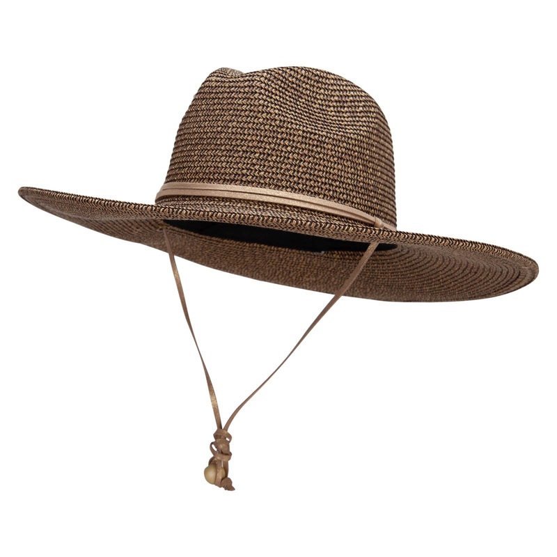 Women’s Paper Poly 4″ Brim Hat Black Tweed One Size