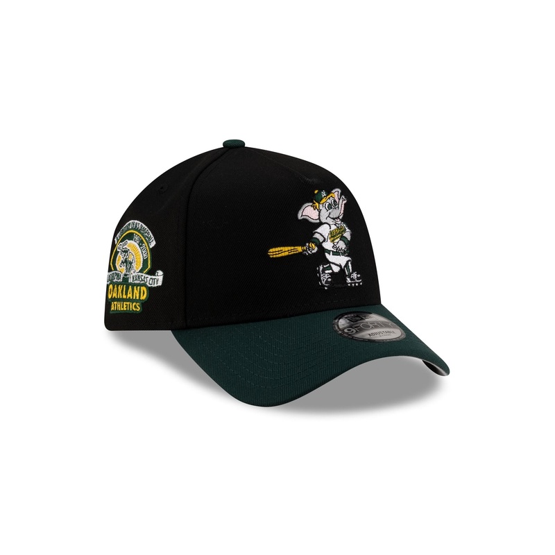 Athletics Mascot Black 9FORTY A-Frame Snapback Hat One Size