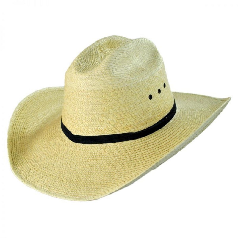 Cattleman Guatemalan Palm Leaf Straw Hat NATURAL 6 7/8