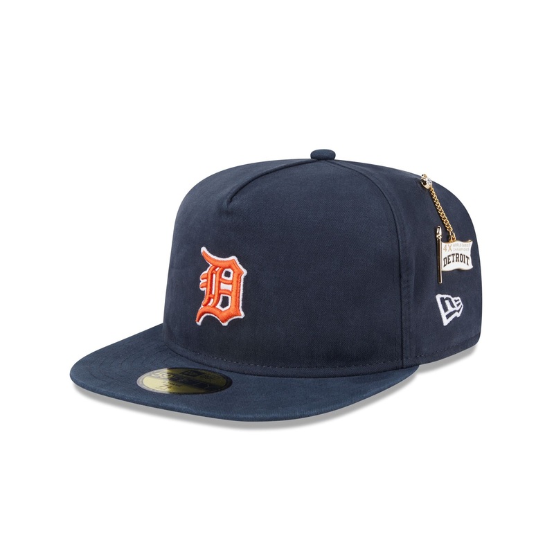 Detroit Tigers Championship Side Flag 59FIFTY A-Frame Fitted Hat 7
