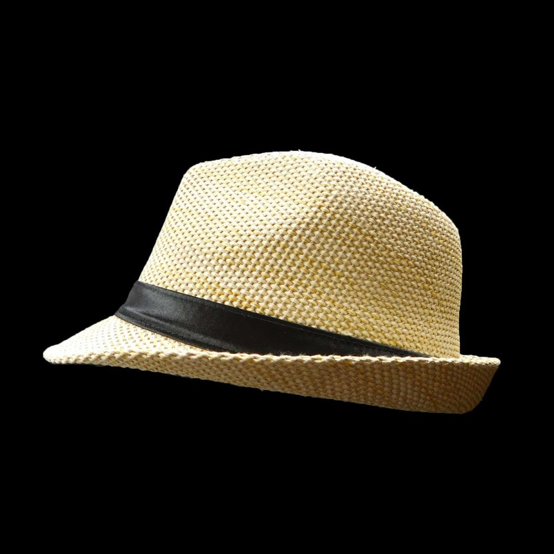 Fedora/Trilby with Black Band Natural M