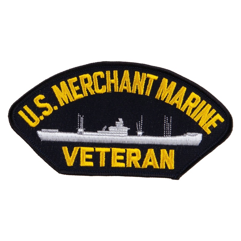 Licensed U.S. Merchant Marine Corps Veteran Patch Made in USA U.S. Merchant Marine Veteran One Size