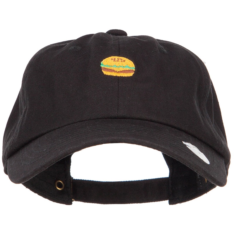 Mini Hamburger Embroidered Unstructed Cap Black One Size