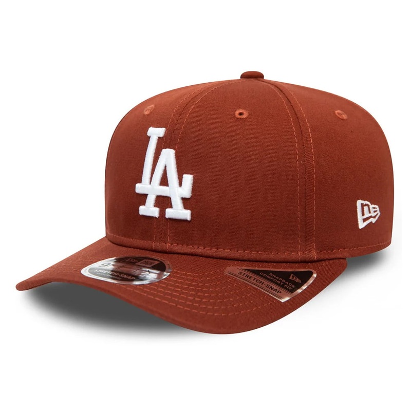 New Era 9FIFTY L.A. Dodgers Snapback Cap – MLB League Essential Stretch Snap – Brown Small/Medium