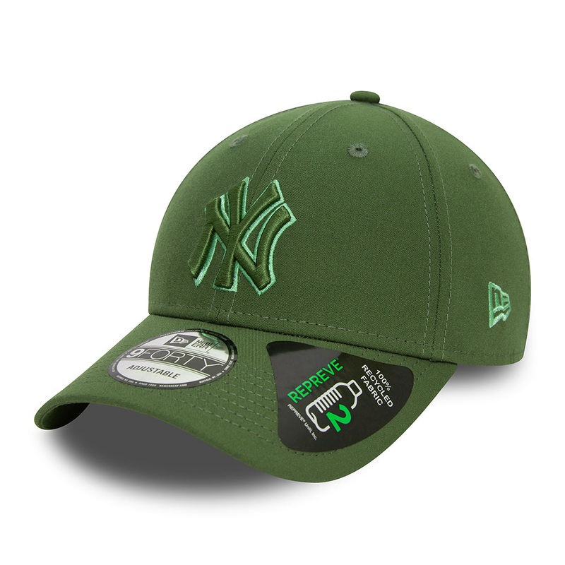 New Era 9FORTY New York Yankees Baseball Cap – MLB Repreve Outline – Olive Adjustable
