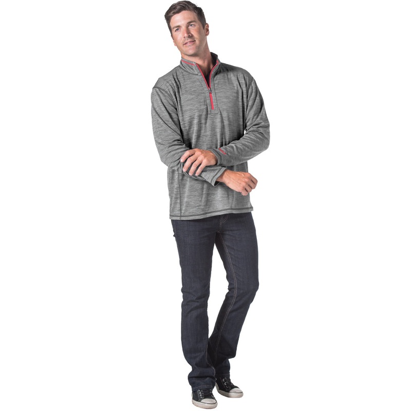 Reebok Circuit Men’s Reversible Quarter Zip Pullover 7438 Heather Royal/White SM