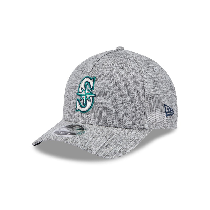 Seattle Mariners Cotton Weave Gray 9FORTY M-Crown A-Frame Snapback Hat One Size