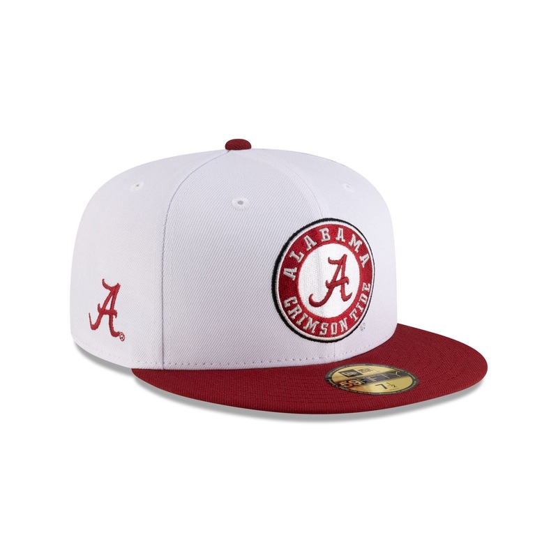 Alabama Crimson Tide White 59FIFTY Fitted 7