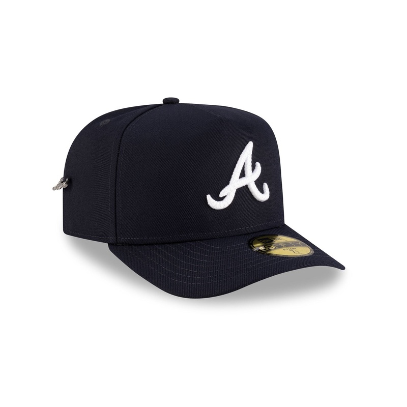 Atlanta Braves Script Safety Pin 59FIFTY A-Frame Fitted Hat 7