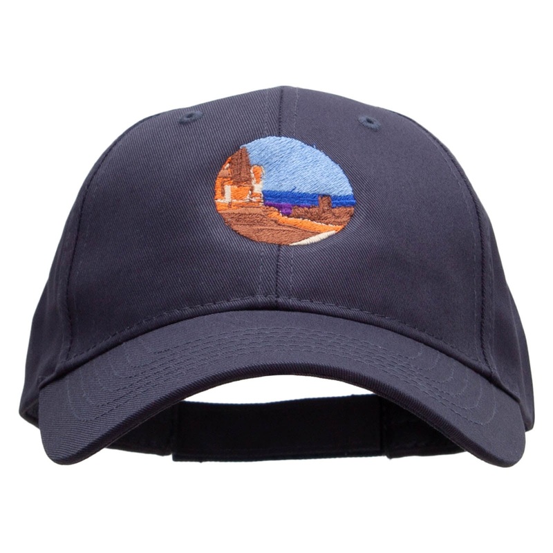 Canyon with Red Mountains Embroidered New Low Profile Organic Cotton Cap Navy One Size