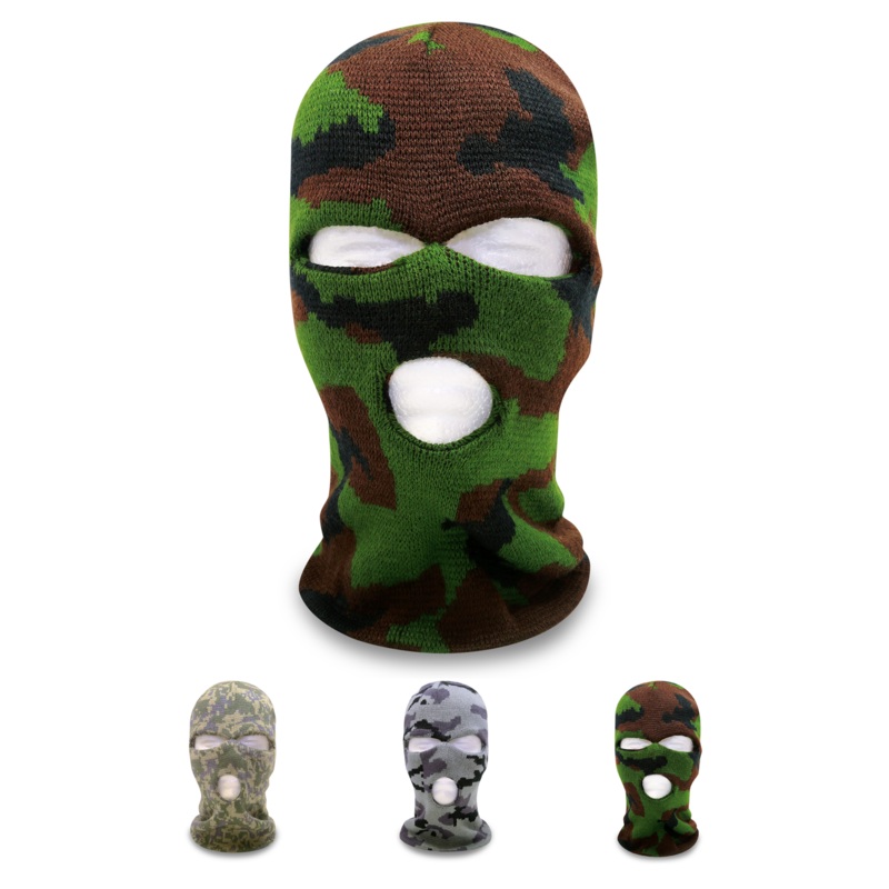 Decky 8032 Camo 3 Hole Mask, Ski Face Mask, Tactical Balaclava, Camouflage ACU Camo