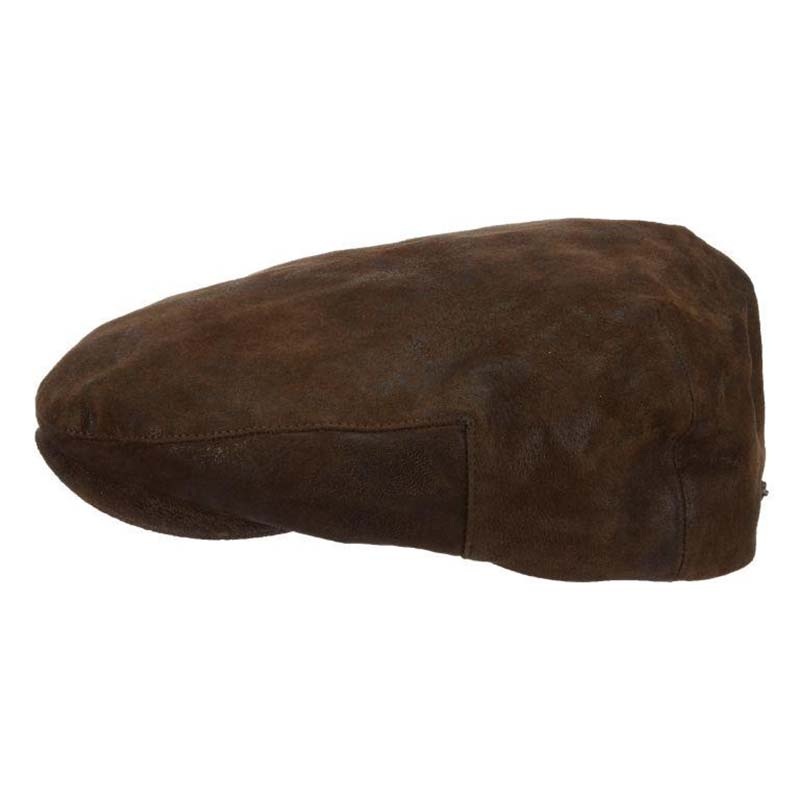 Galway Weathered Leather Flat Cap – Stetson Hat Brown Medium