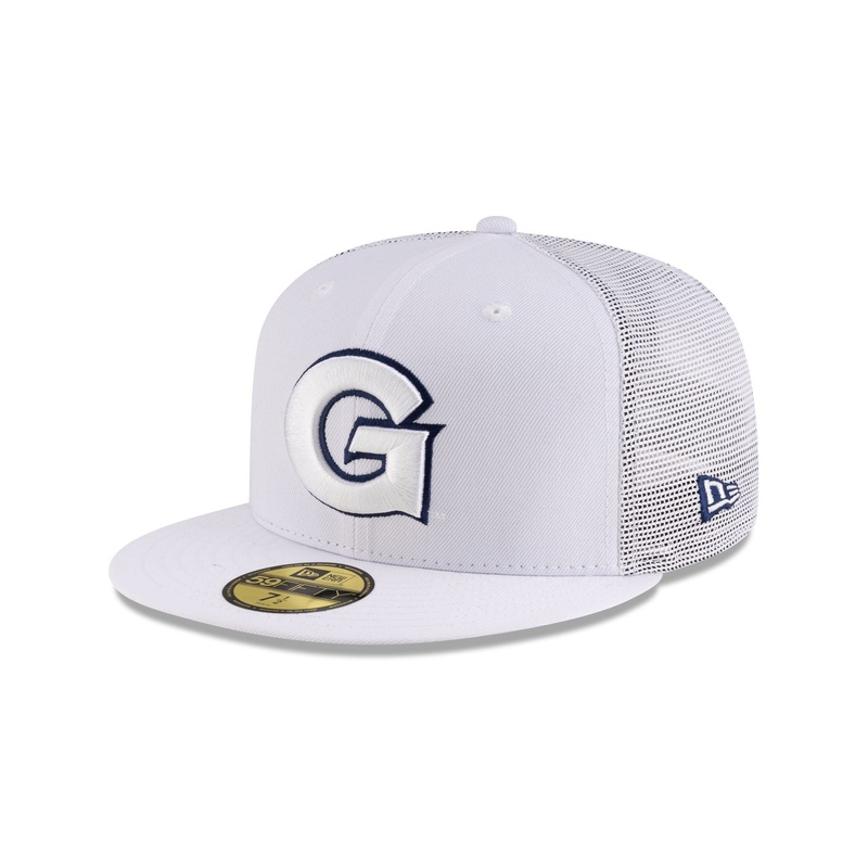 Georgetown Hoyas White 59FIFTY Fitted Trucker Hat 7