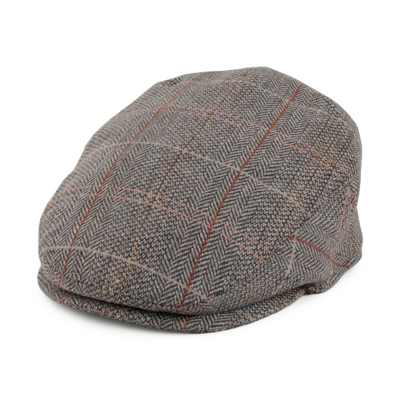 Jaxon & James Kids Tweed Flat Cap – Brown-Grey Kids Small/Medium