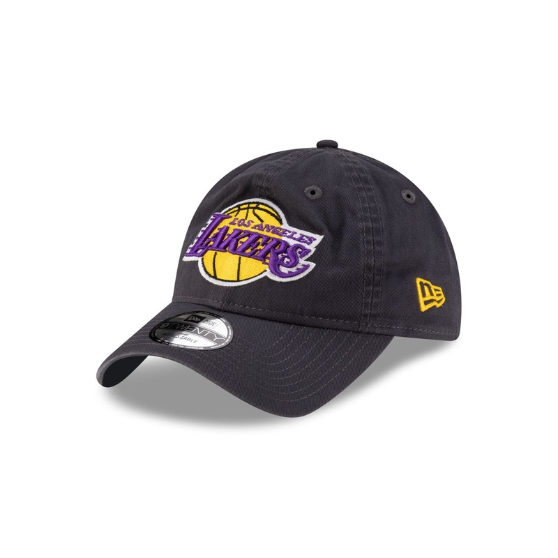 Los Angeles Lakers Core Classic Gray 9TWENTY Adjustable Hat One Size