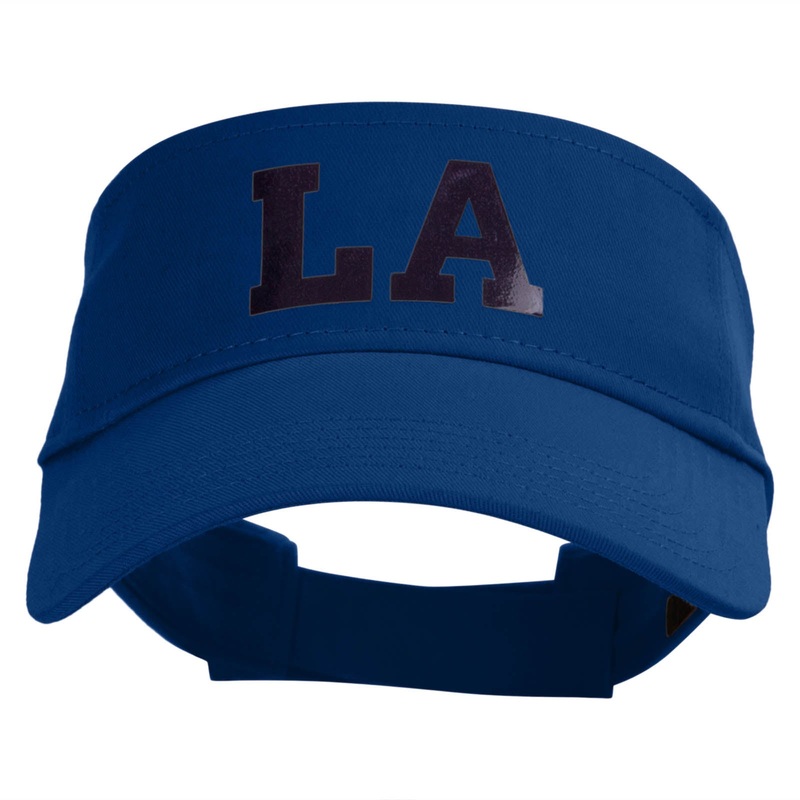 Louisiana LA Letter Heat Transfer Cotton Twill Sun Visor Royal One Size