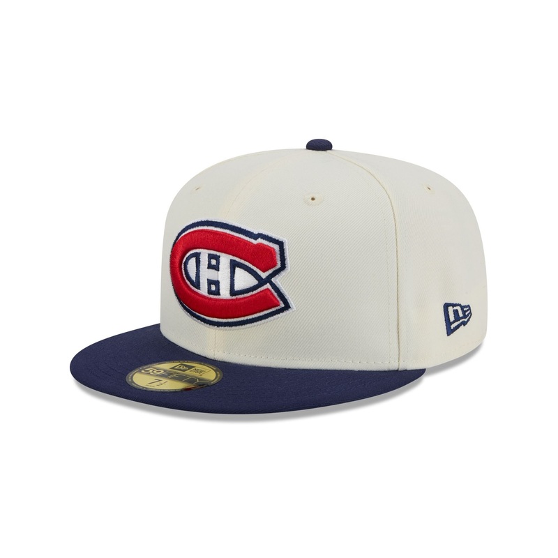 Montreal Canadiens Chrome White 59FIFTY Fitted Hat 7