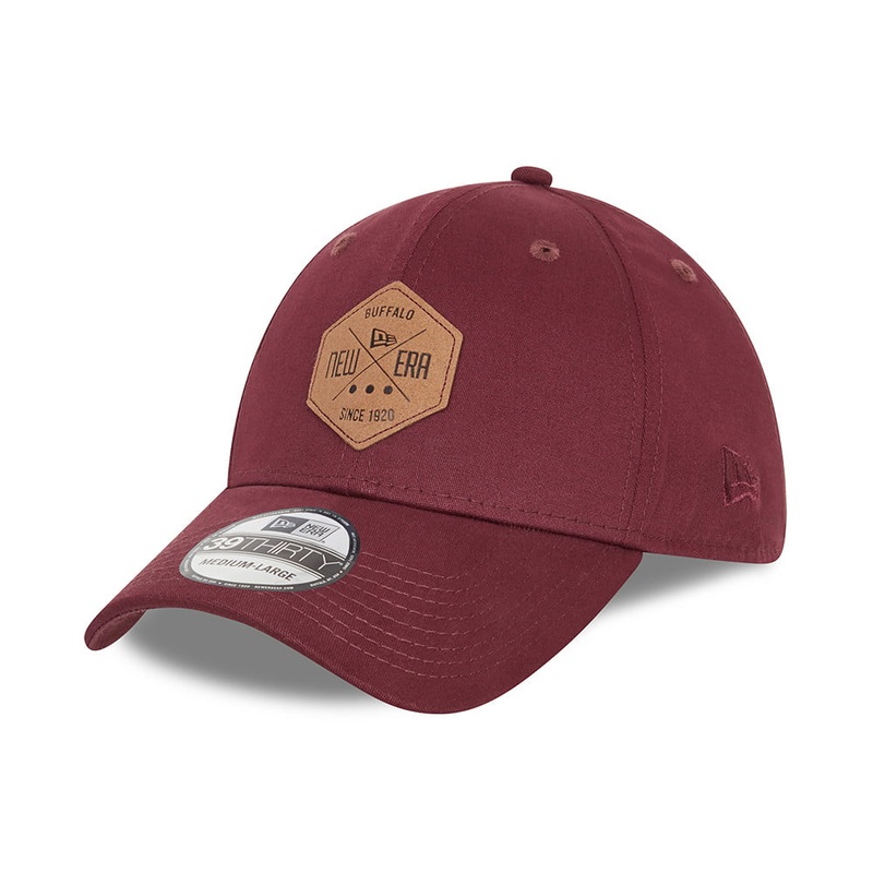 New Era 39THIRTY Baseball Cap – Colour Essential – Maroon Small/Medium