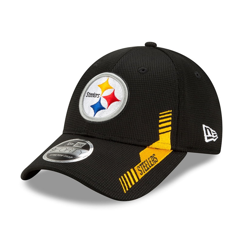 New Era 9FORTY Pittsburgh Steelers Snap Baseball Cap – NFL Sideline Home – Black-Gold Adjustable