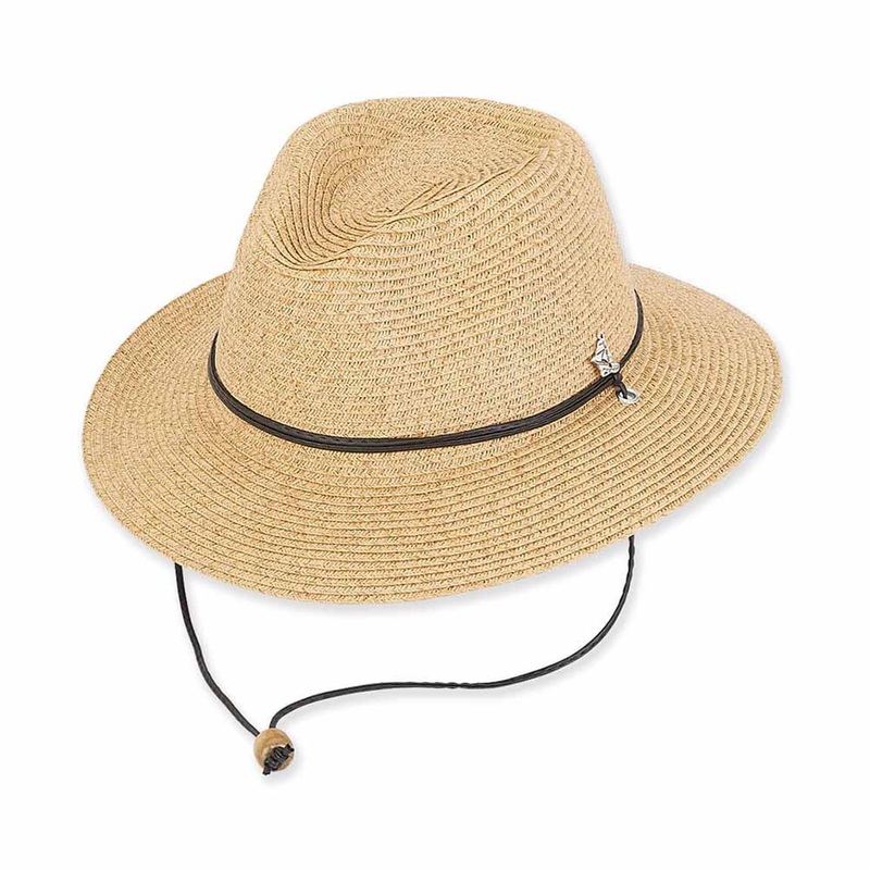Petite Straw Safari Hat with Chin Cord – Sunny Dayz Natural Small (54 cm)