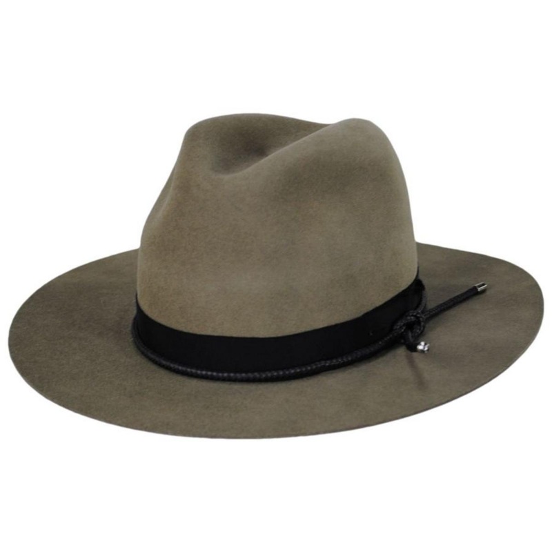 Sterne Wool Felt Fedora Hat SOFT KHAKI S