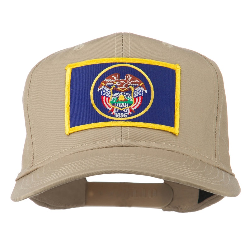 Utah State High Profile Patch Cap Khaki One Size