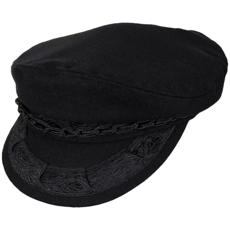 Wool Greek Fisherman’s Cap BLACK 6 7/8