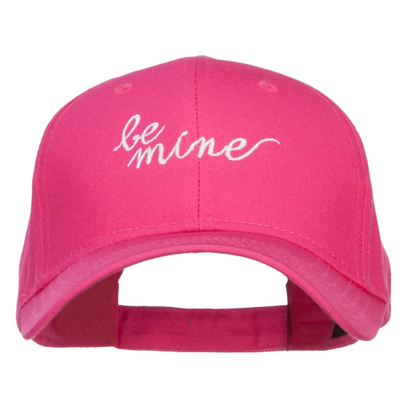 Be Mine Embroidered Cotton Cap Hot Pink One Size