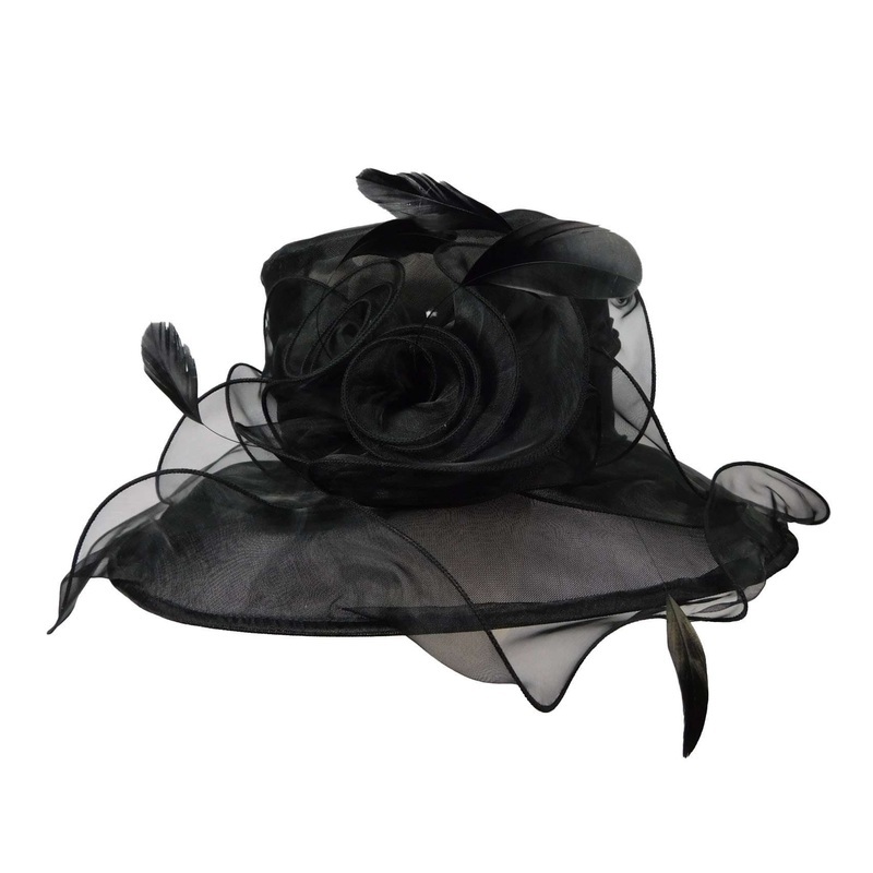 Black Organza Hat – Ladies Dress Hats Black