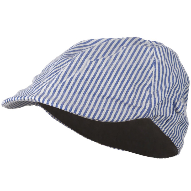 Boy’s Light Blue Striped Driving Cap Blue One Size