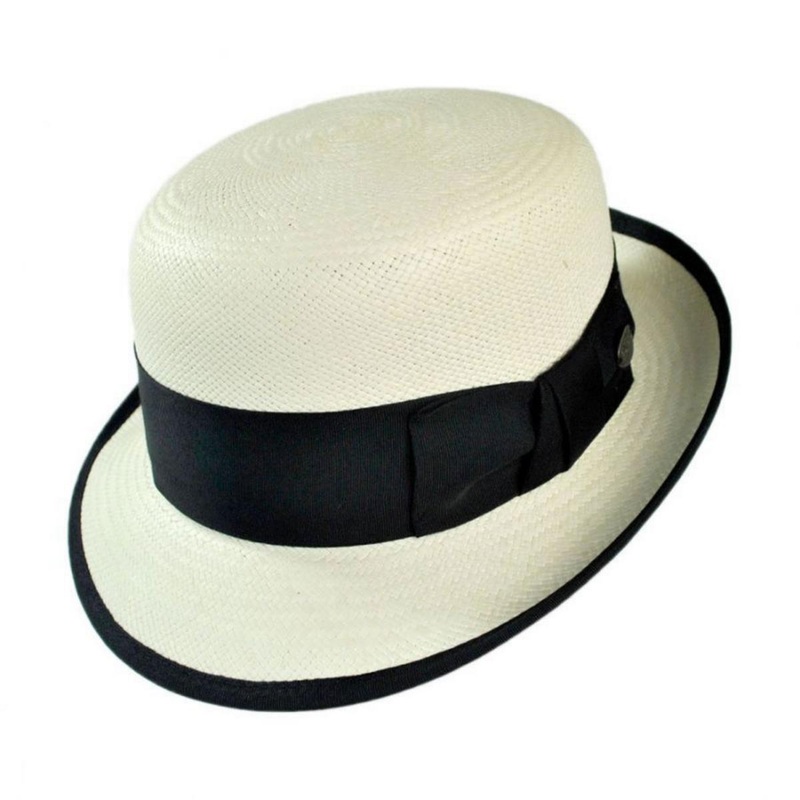 Chaplin Panama Straw Bowler Hat MEDIA BLEACH S