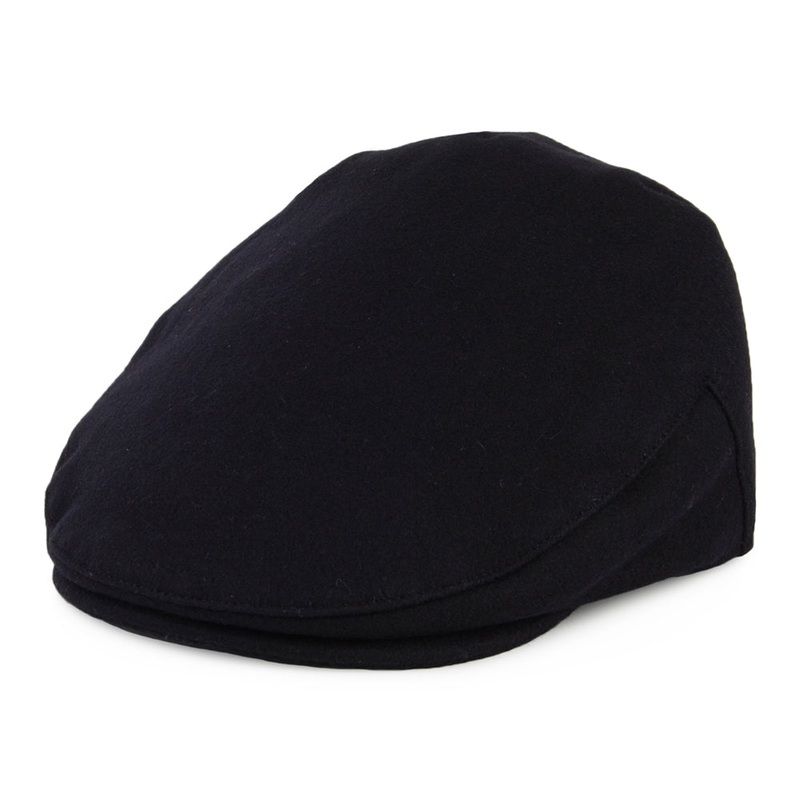 Christys Hats Balmoral Melton Wool Flat Cap – Navy Blue S