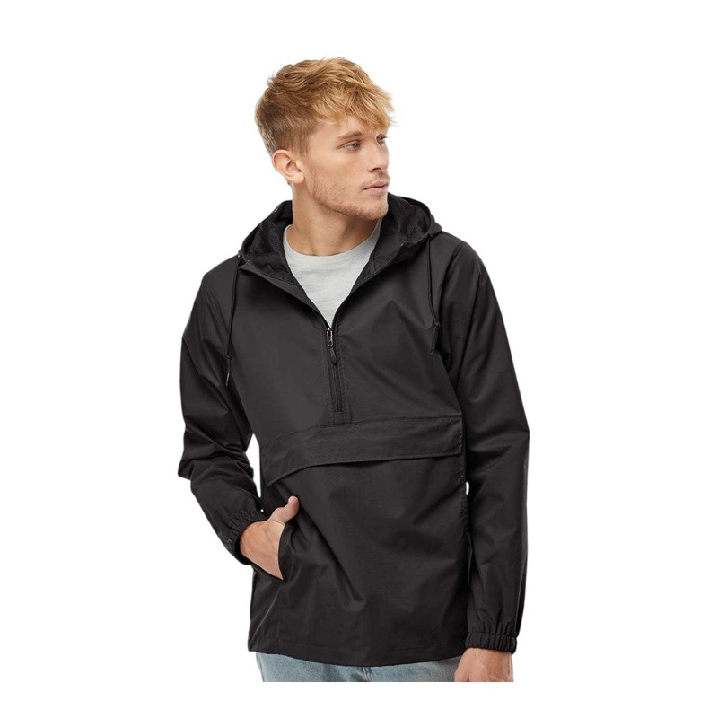 Independent Trading Co EXP94NAW Men’s Nylon Anorak Black XS