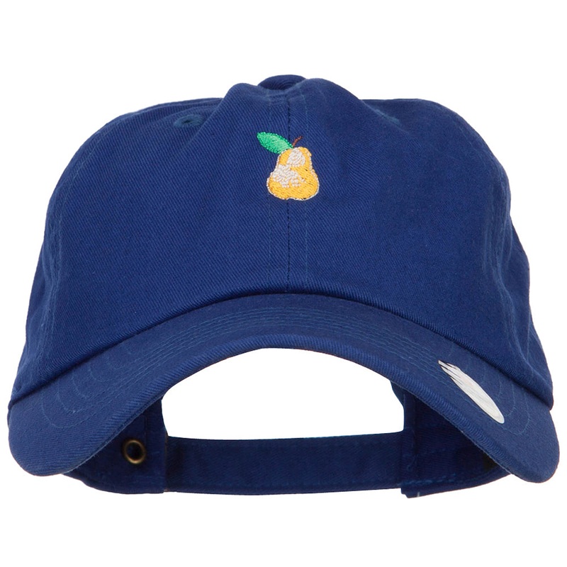 Mini Pear Embroidered Unstructured Cap Royal One Size
