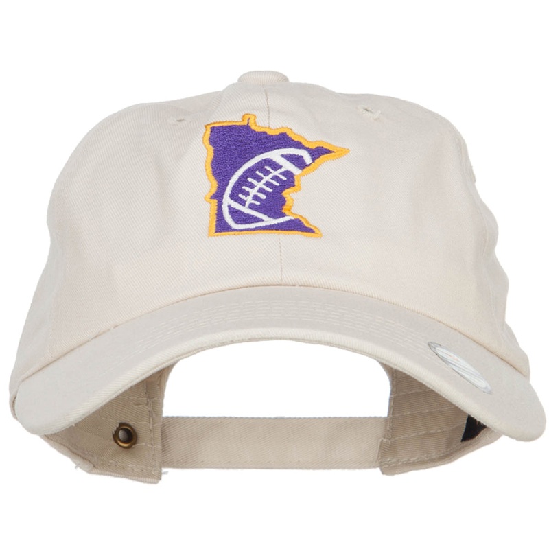 Minnesota Football State Map Embroidered Unstructured Cap Beige One Size