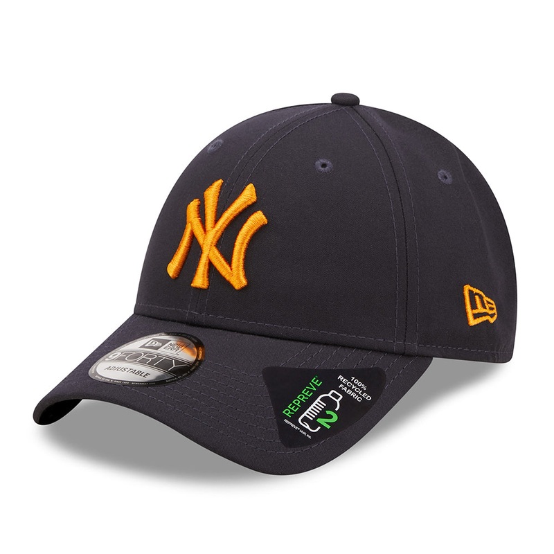 New Era 9FORTY New York Yankees Baseball Cap – MLB Repreve – Navy-Orange Adjustable