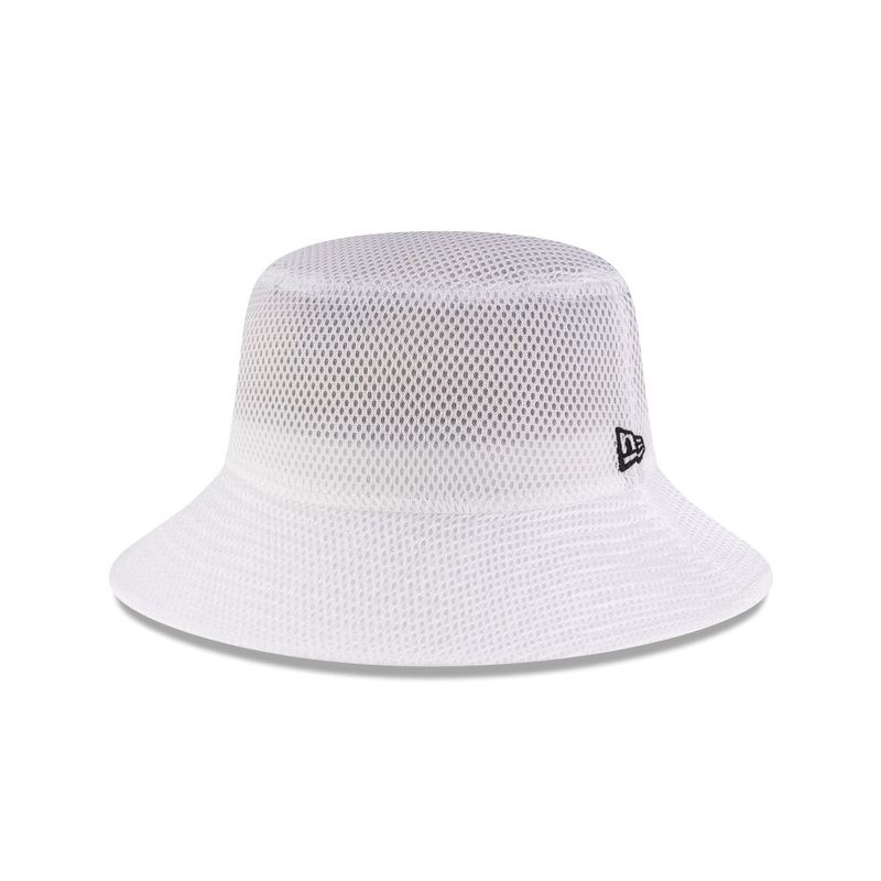 New Era Cap Air Mesh White Bucket Hat S/M