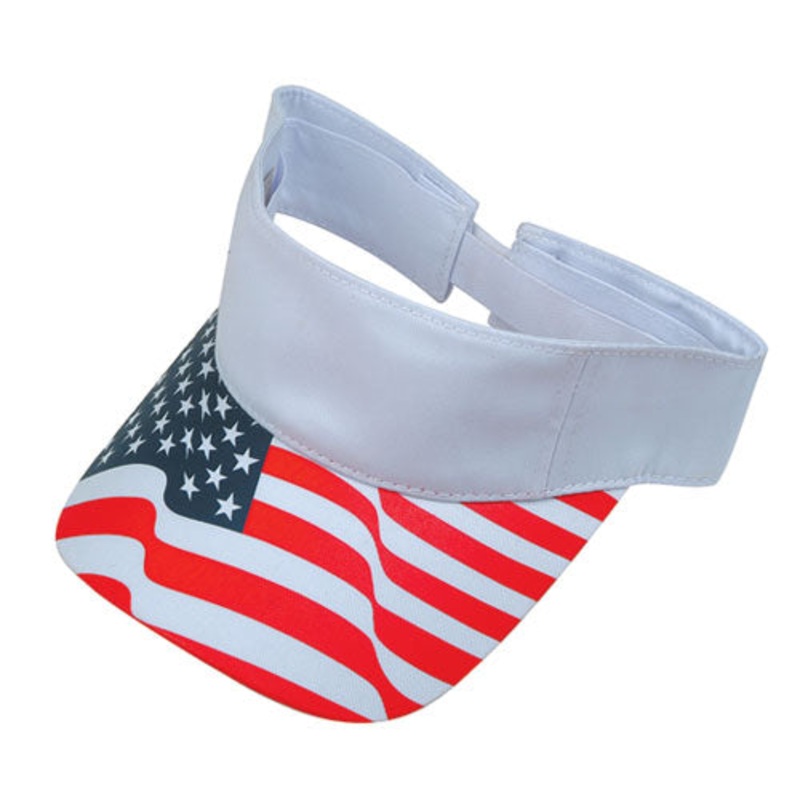 Nissun U.S.A. Flag Visor, USA America Visor – USV White