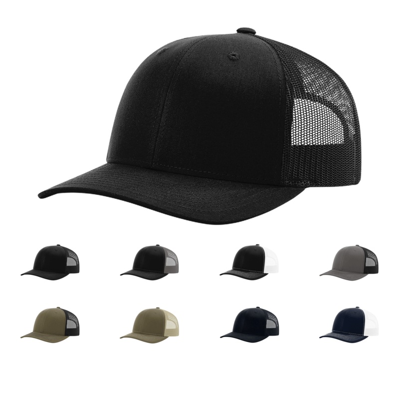 Richardson 112RE Recycled Trucker Hat Black