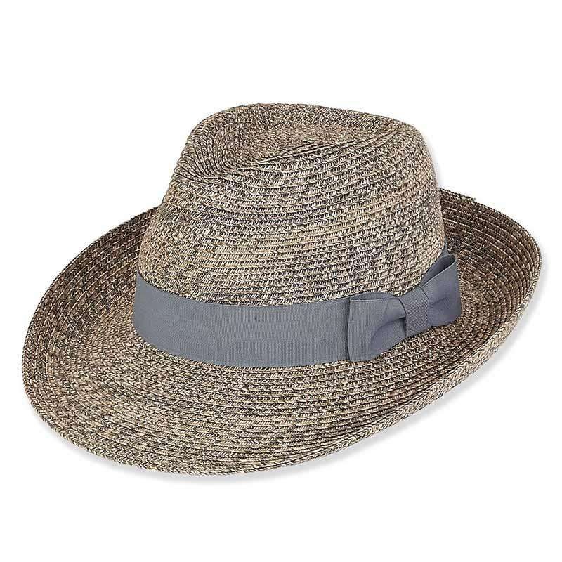 XL Size Hats: Tweed Summer Fedora Hat – Jeanne Simmons Accessories Grey Heather Large (59 cm)
