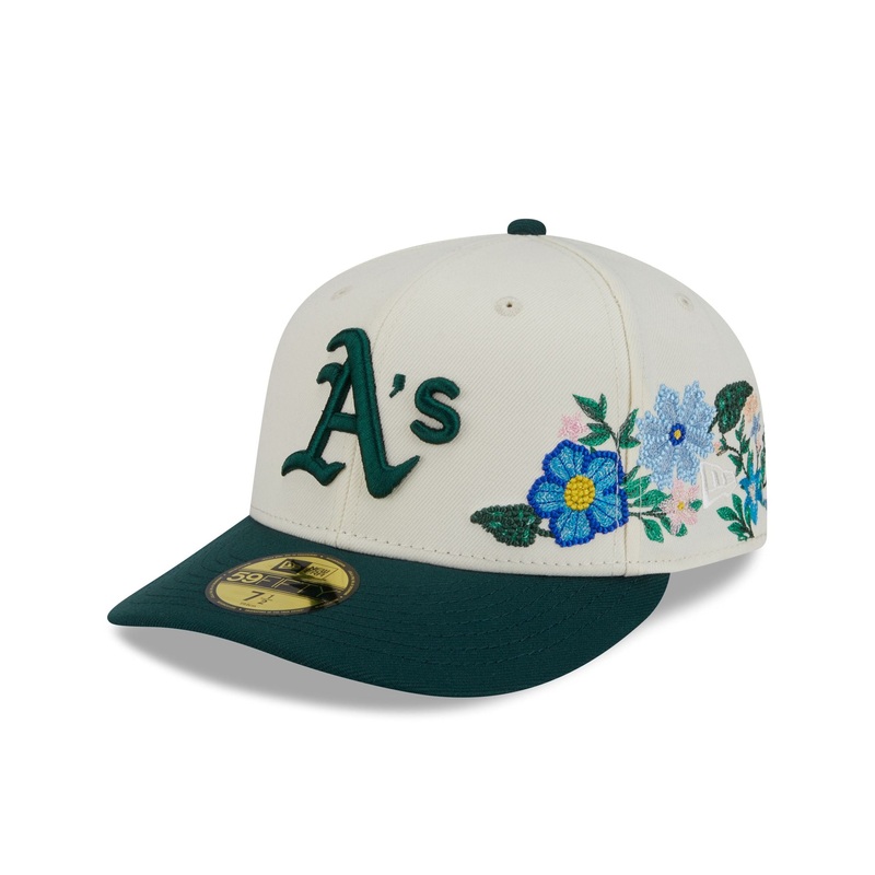 Athletics Tonal Florals White 59FIFTY Fitted Hat 7