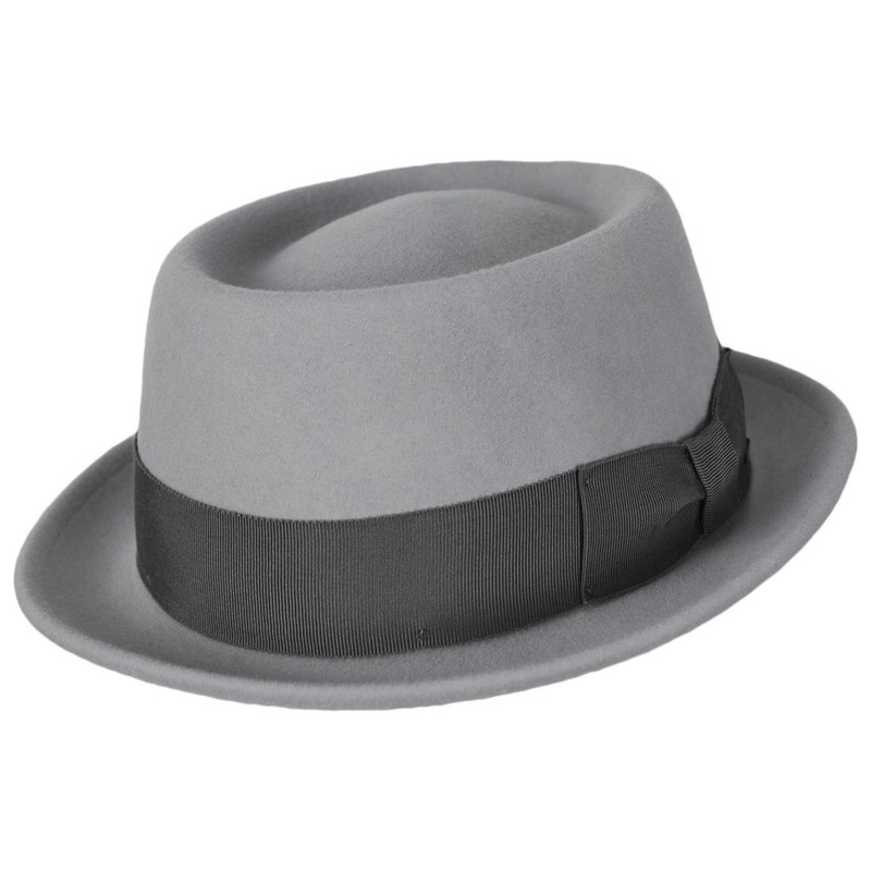 Darron Wool LiteFelt Pork Pie Hat – Flint Grey FLINT GREY S