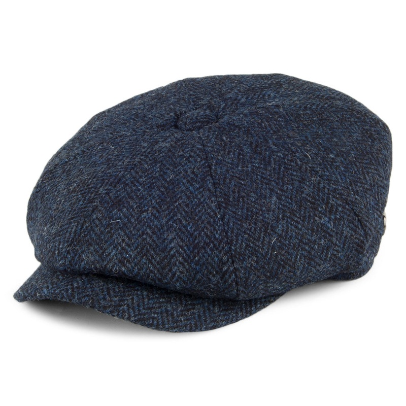 Jaxon & James HARRIS TWEED Skye Newsboy Cap – Blue-Black S