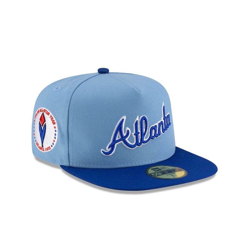 Just Caps Sky Blue Atlanta Braves 59FIFTY A-Frame Fitted Hat 7